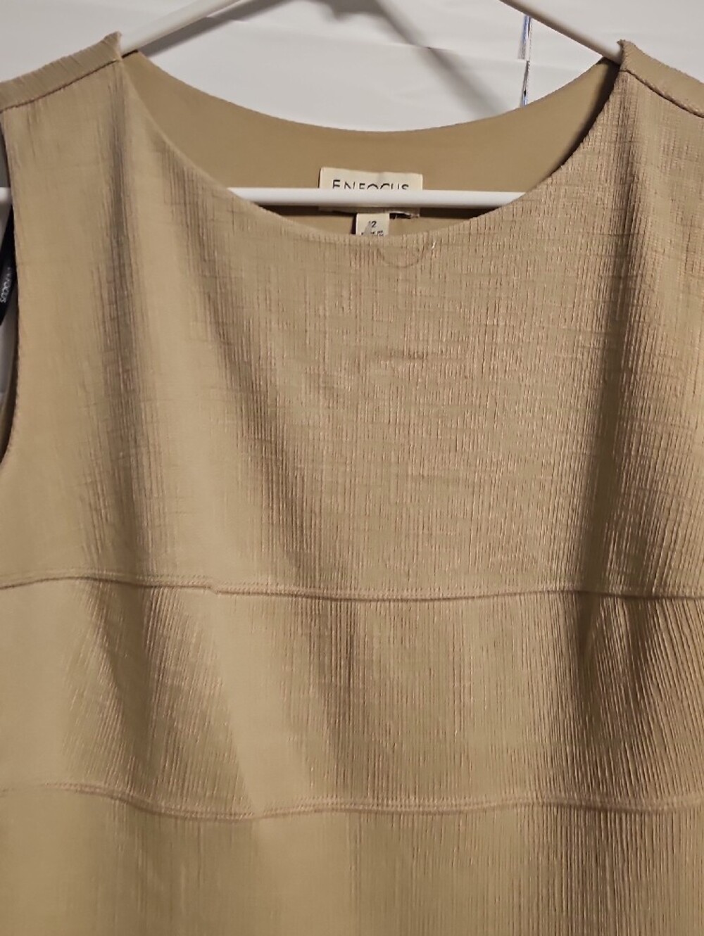 Enfocus Studio Taupe Sleeveless Midi Dress with Side Button Trim - Picture 6 of 8